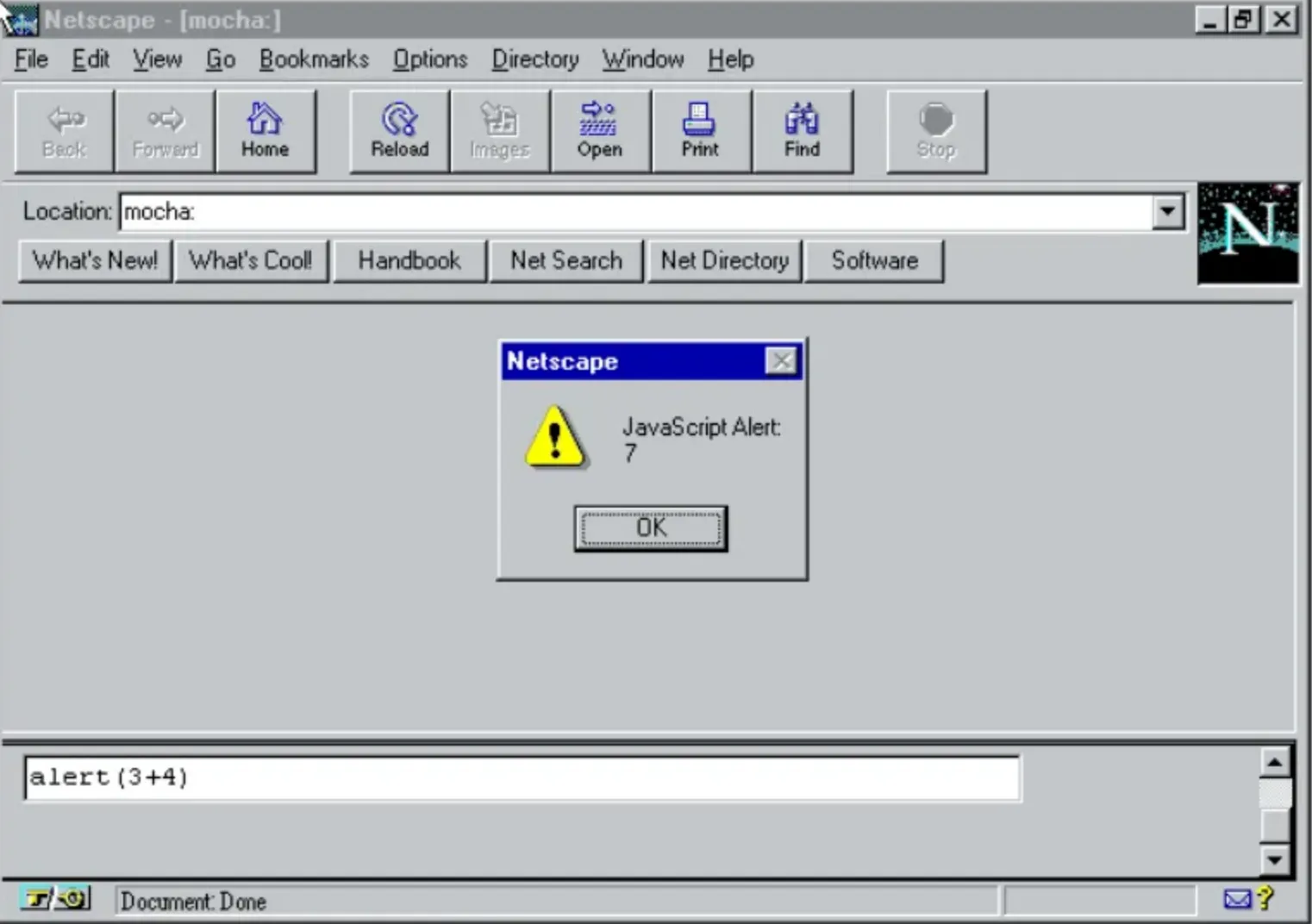 netscape, now with javascript