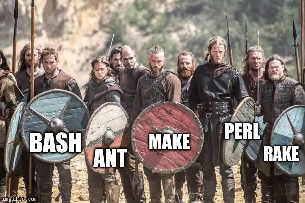 the old guard with their tools